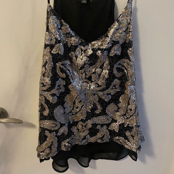 Sequinned, racer-back camisole - Picture 1 of 6